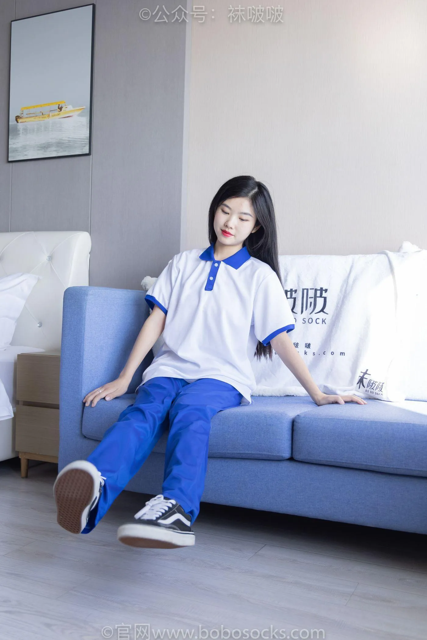 [BoBoSocks袜啵啵]NO.039 小奶熊-校服、vans帆布鞋、短白棉袜、裸足 [154P]插图8